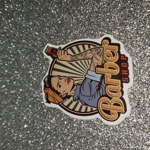PIN-UP RETRO Waterproof Sticker Barber